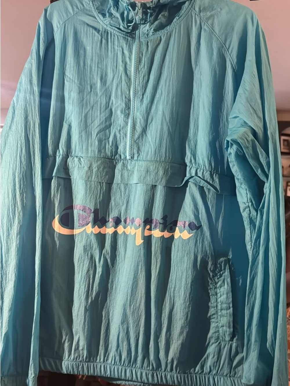 Champion Women's Teal Half-Zip Anorak Jacket